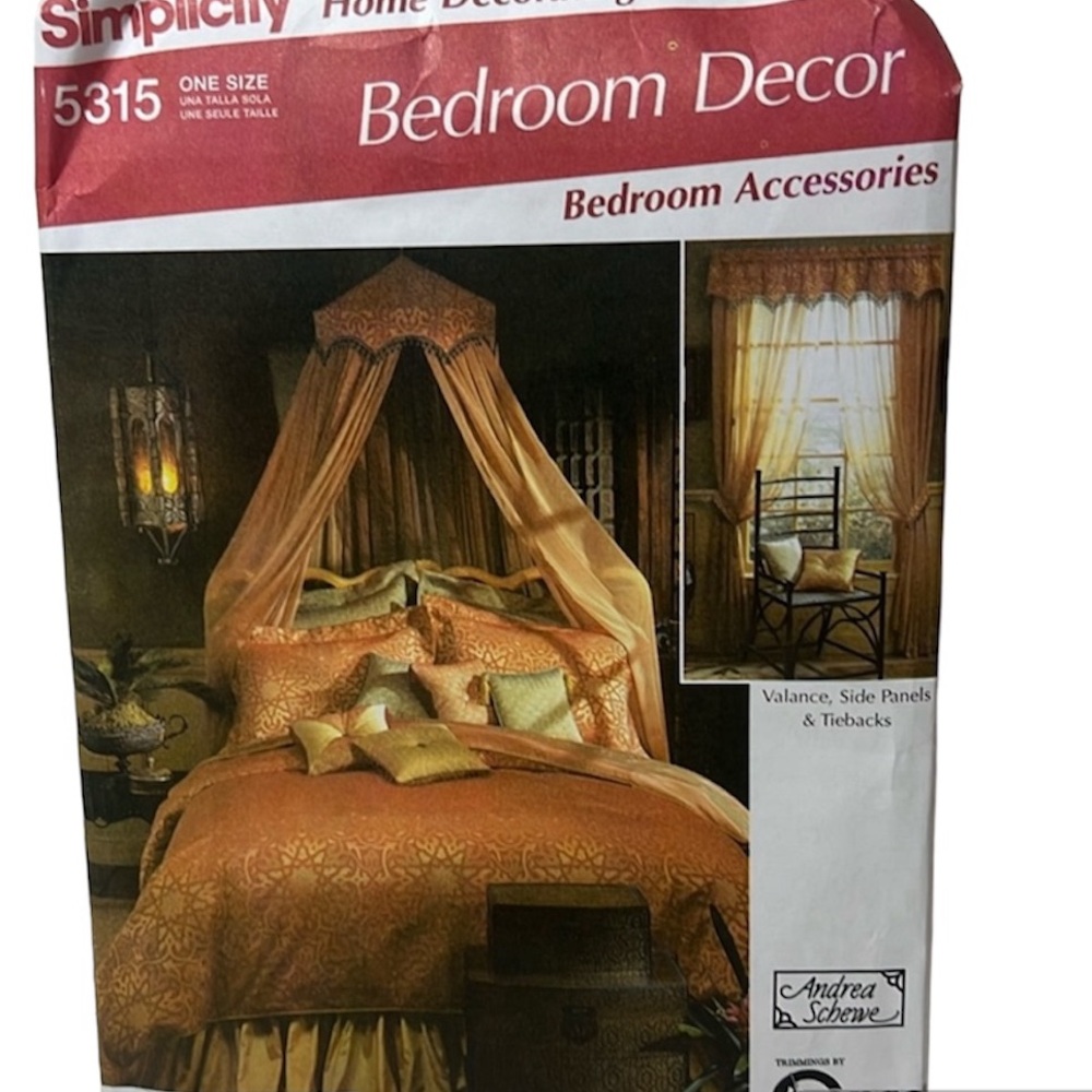 Vintage Simplicity Bedroom Decor Sewing patterns 5315 Curtains
